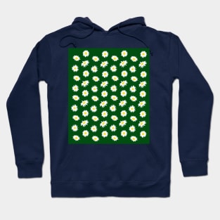Daisy Ditsy Pattern on Green Hoodie